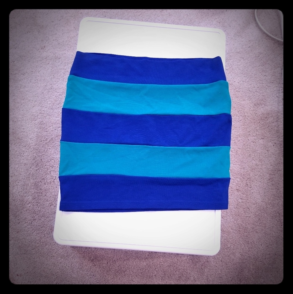 Striped Mini Skirt/Tube Top